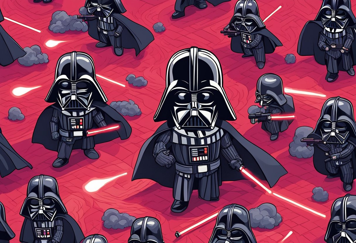 Darth Vader quotes with his iconic deep voice, surrounded by billowing smoke and a red glow from his lightsaber