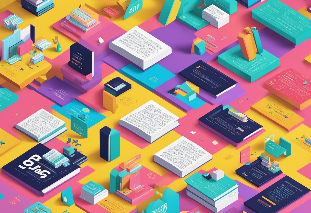 A colorful array of quotes arranged in a collage, with vibrant typography and decorative elements surrounding them